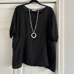 Cobblestone Linen Top